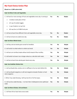 My Food Choice Action Plan