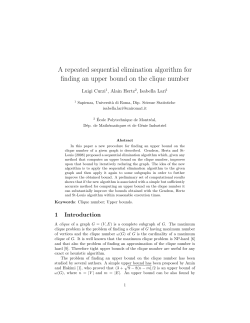 A repeated sequential elimination algorithm for finding an