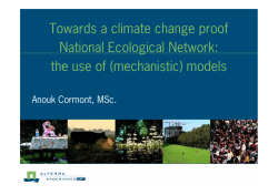 Towards a climate change proof National Ecological Network: the