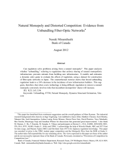 Natural Monopoly and Distorted Competition