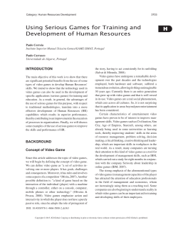 H Using Serious Games for Training and Development of Human