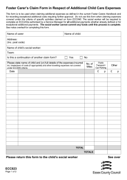 Additional child care expenses