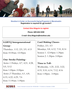 Fridays, 2/3, 3/3 Group-