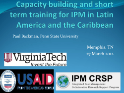 IPM CRSP LAC Planning Meeting: Toward IPM Packages