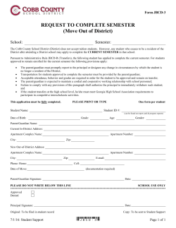 Form JBCD-3 - Cobb County School District