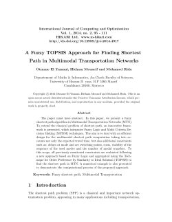 A Fuzzy TOPSIS Approach for Finding Shortest Path in