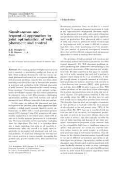Simultaneous and sequential approaches to joint optimization of