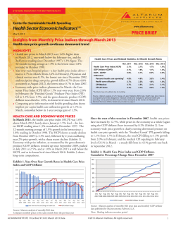 Health Sector Economic IndicatorsSM PRICE BRIEF