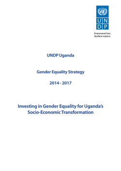 UNDP Uganda Gender Equality Strategy (2014