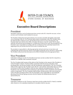 Individuals wishing to run for President must have served on the ICC