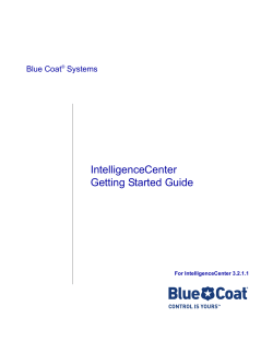 IntelligenceCenter 3.2 Getting Started Guide