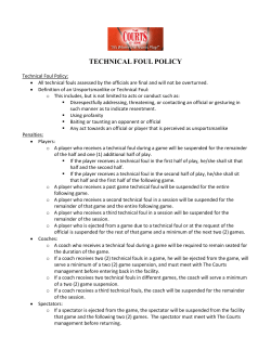 Technical Foul Policy