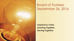 Board Meeting September 26 VISION