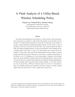 A Fluid Analysis of a Utility-Based Wireless Scheduling Policy