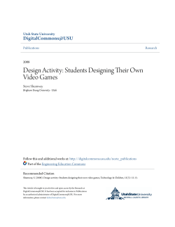 Design Activity: Students Designing Their Own Video Games