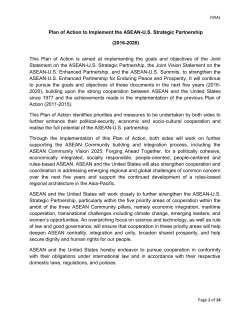 Plan of Action to Implement the ASEAN