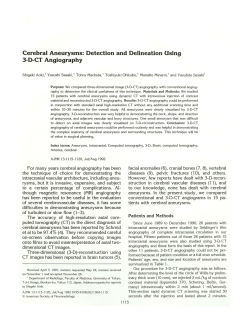 Cerebral Aneurysms: Detection and Delineation Using 3-D