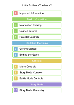 Little Battlers eXperience - Manual