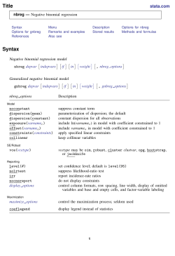 nbreg - Stata