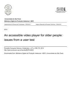 An accessible video player for older people: issues from
