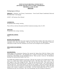 Blank Park and Rec minutes - Recreation