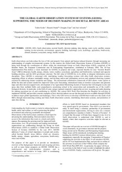 the global earth observation system of systems (geoss)