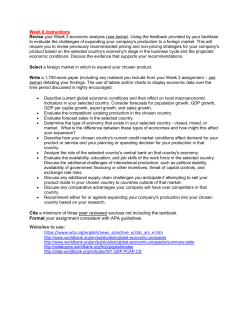 Revise your Week 3 economic analysis (see below