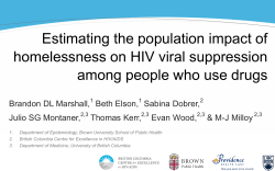 Population Impact of Homelessness on HIV VS