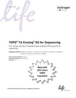 TOPO TA Cloning Kit for Sequencing