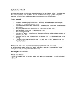 Jigloo Swing Tutorial