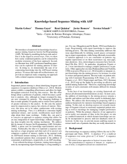Knowledge-based Sequence Mining with ASP