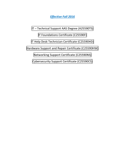 Technical Support AAS Degree (A25590TS) IT Foundations