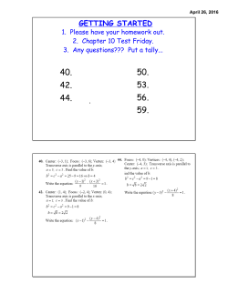 4-26-16 Section 10.4 Day 3 Hyperbola Extensions