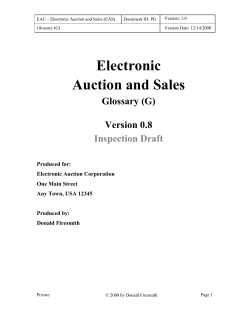 Project Glossary Example