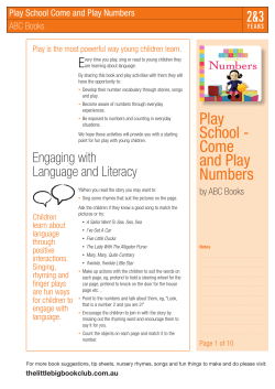Play School Come and Play Numbers Learning Time