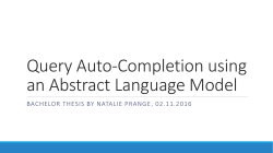 Query Auto-Completion using an Abstract Language Model