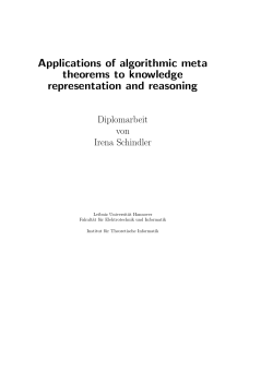 Applications of algorithmic meta theorems to knowledge