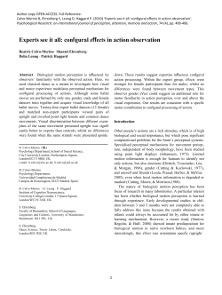 Experts see it all: configural effects in action observation