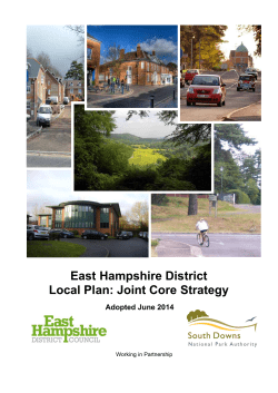 Joint Core Strategy - East Hampshire District Council