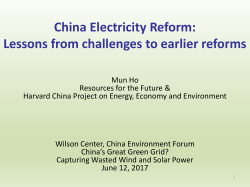 China`s Power Generation Dispatch