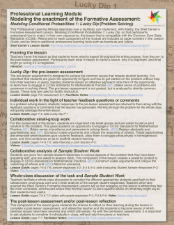 Modeling Conditional Probabilities 1: Lucky Dip - K