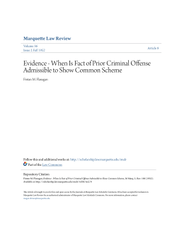 Evidence - When Is Fact of Prior Criminal Offense Admissible to