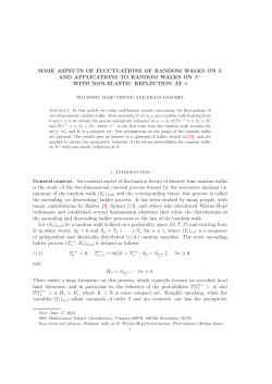 SOME ASPECTS OF FLUCTUATIONS OF RANDOM WALKS