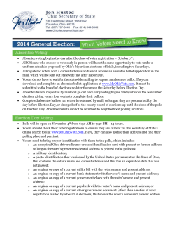 Absentee voting begins the day after the close of voter registration