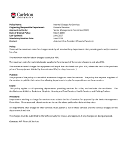 Internal Charges for Services
