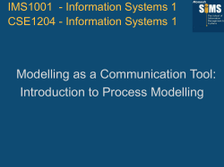 Process Modelling - Information Management and Systems