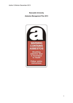 Asbestos Management - Newcastle University