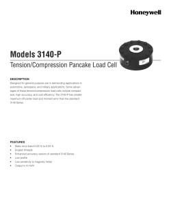 Models 3140-P - Honeywell Test and Measurement Sensors
