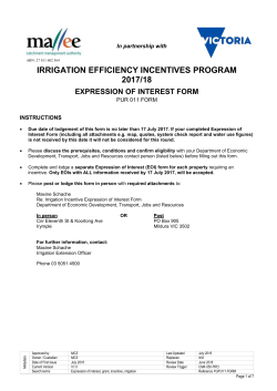 Expressions of Interest Form