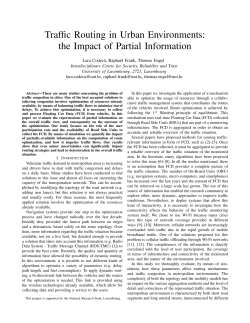 Traffic Routing in Urban Environments: the Impact of Partial